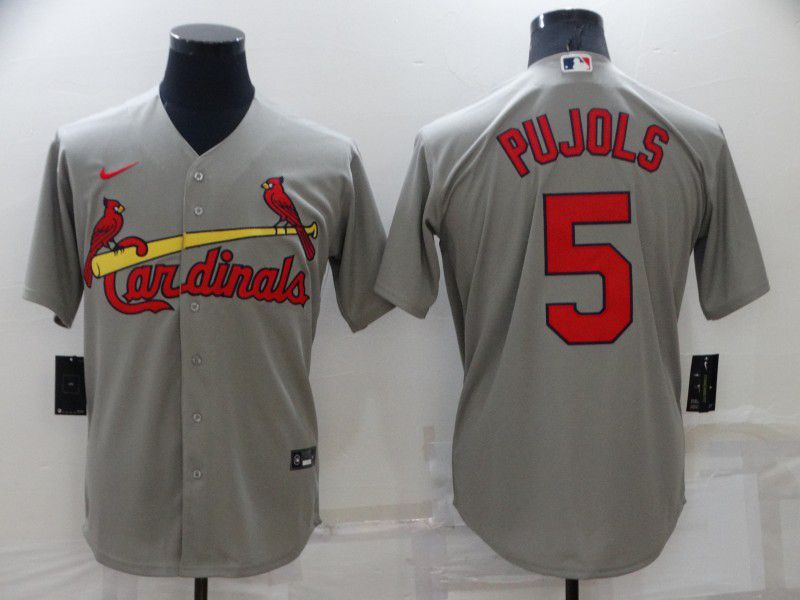 Men St.Louis Cardinals #5 Pujols Grey Game Nike 2022 MLB Jersey->boston red sox->MLB Jersey